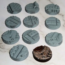 5 Miniature Bases Resin INDUSTRIAL SPACESHIP Unpainted Pick 25mm 28mm 32mm 40mm