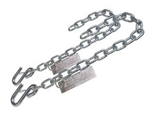 5/0" x 30" inch Trailer Safety Chains with S Hook Latch Tagged 1 Set