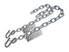 8/0 x 40" inch Trailer Safety Chains with S Hook Latch Tagged 1 Set