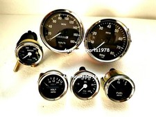 SmithsReplica52mm-Kit-Temp-Oil Fuel VoltGauge+0-180KMH Speedo + 0-80RPM 100MM BC