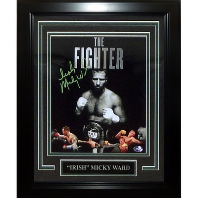 Micky Ward Irish Autographed Boxing Deluxe Framed 8x10 Photo ''The Fighter'' - JSA