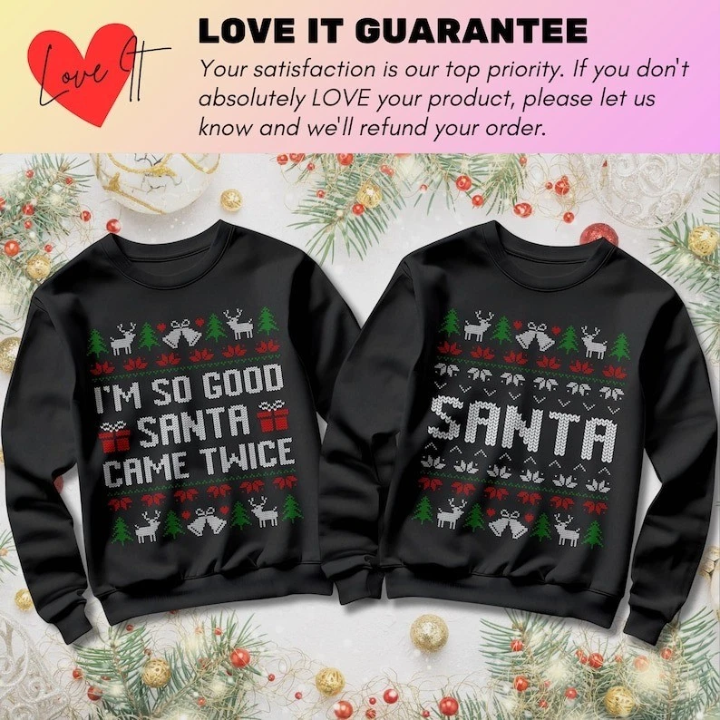 Camisas de Navidad para parejas: camisas de Navidad a juego, suéteres de Navidad para parejas, Foto 3 de 4