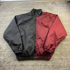 VINTAGE Nike Jacket Mens Large Red Black Wind...