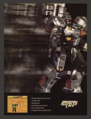 Armored Core 1 Playstation 1 PS1 Game Full Page Promo Ad Art Print