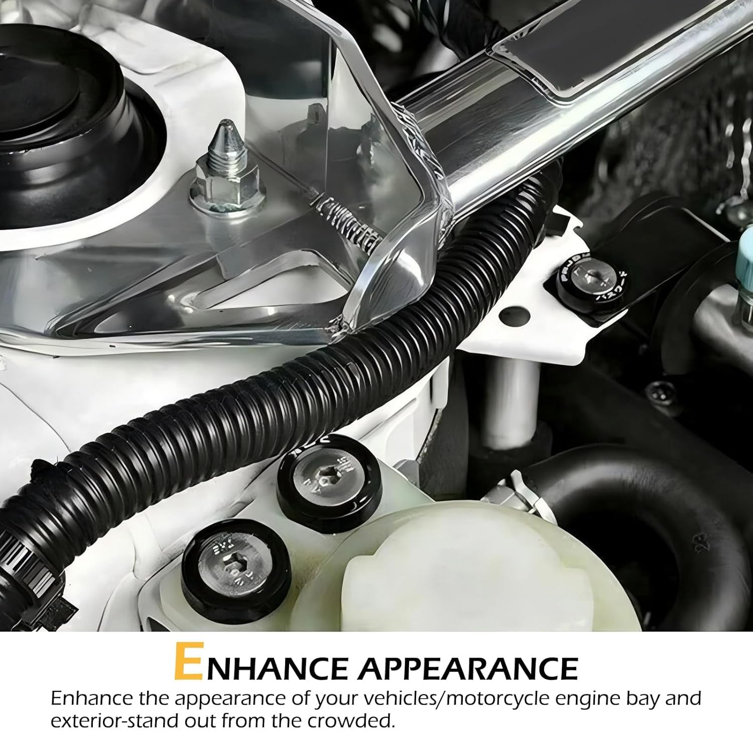 30pcs Black Billet Aluminum Fender Bumper Washer Bolt Engine Bay Dress Up Kit