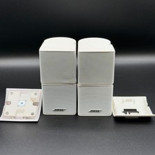2 White Bose Lifestyle Jewel Mini Double Cube Speakers For Acoustimass