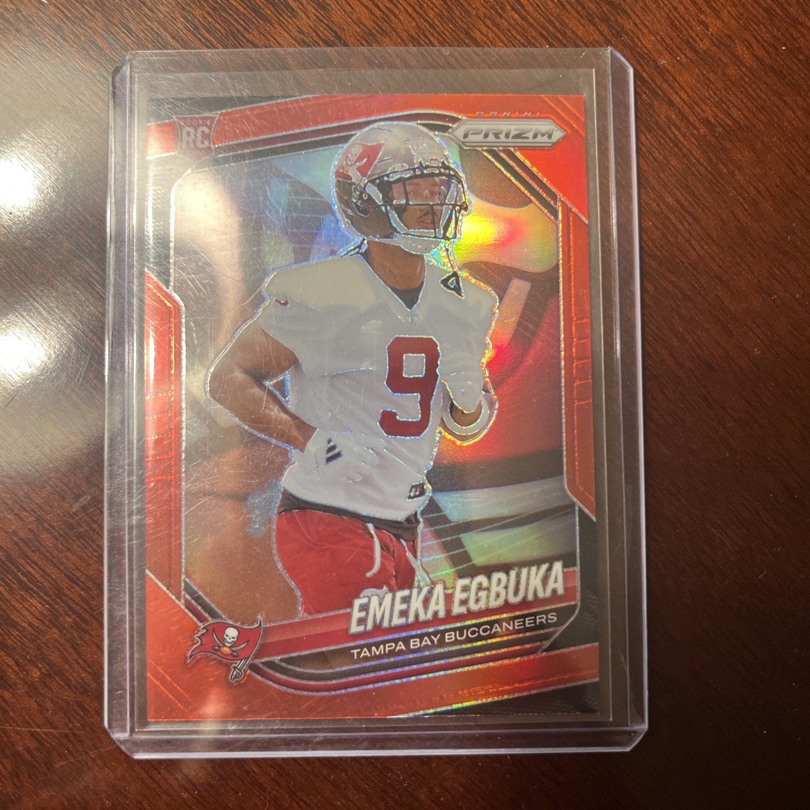 2025 Panini Prizm Emeka Egbuka #351 Red Prizm Rookie SSP
