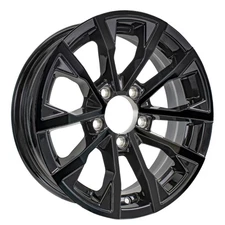 eCustomrim Aluminum Trailer Wheel 14X5.5 14 Inch Edge Black 5 Lug On 4.5" Rim