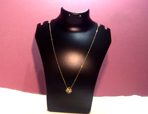 Authentic 925 Sterling Silver Gold Plated 41-46cm Necklace with Layered Flower CZ