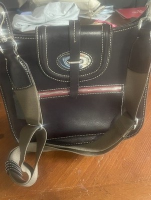 Dooney & Bourke Florentine Toscana Front Zip Crossbody Espresso Leather handbag