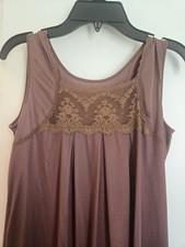 Vintage Lingerie Nightgown Brown Long Nylon JC Penney