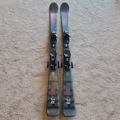 Fischer RC Fire 155 cm Skis On-Piste Rocker Gray Black Red with Bindings