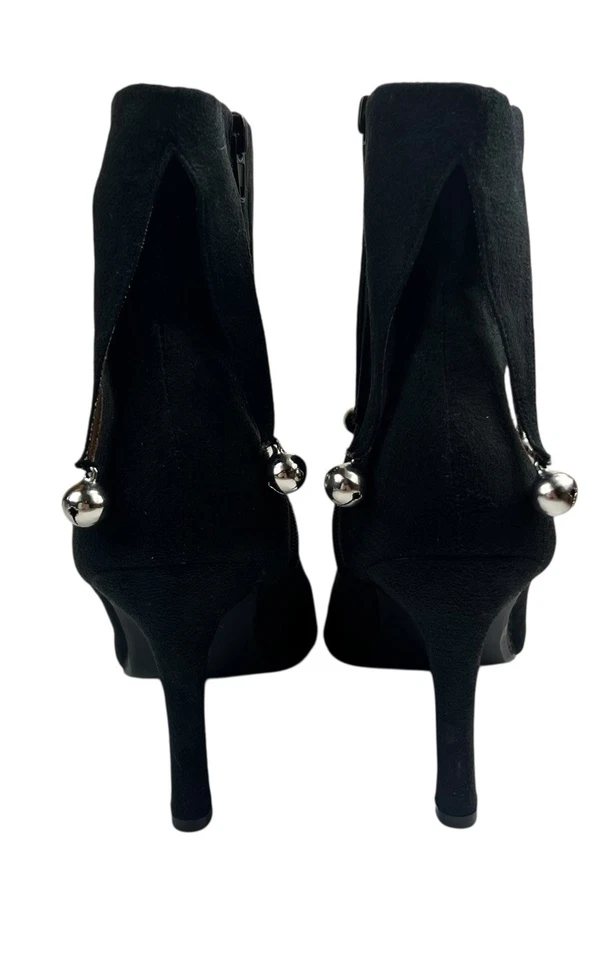 Funtasma Elfo Zapatos Puntera Botas Botines Disfraz Negro S 8-9 Campanas de Navidad RARO Foto 3 de 4