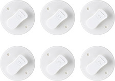 6pcs Self-Adhesive Shower Curtain Clips, Wall-Mount Windproof Splash Guards