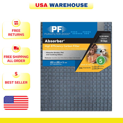 PuraFilter 20 in. x 25 in. x 1 in. Cut to Fit-Electro w/ Carbon Air Filter FPR 5