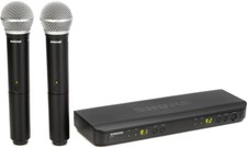 Shure BLX288/PG58 Dual Channel Wireless Handheld Microphone System - H10 Band