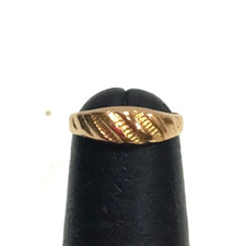  MA3 19k Portuguese Gold 0.8 Grams Shrimp-Style/Dome Baby Ring - Size 2.5