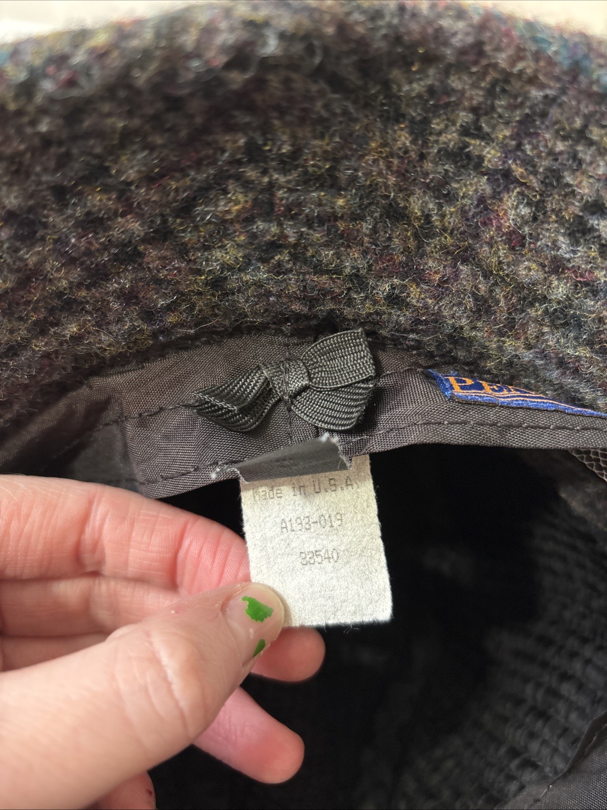 Vintage Pendleton Gray Wool Fedora Herringbone Bu… - image 11