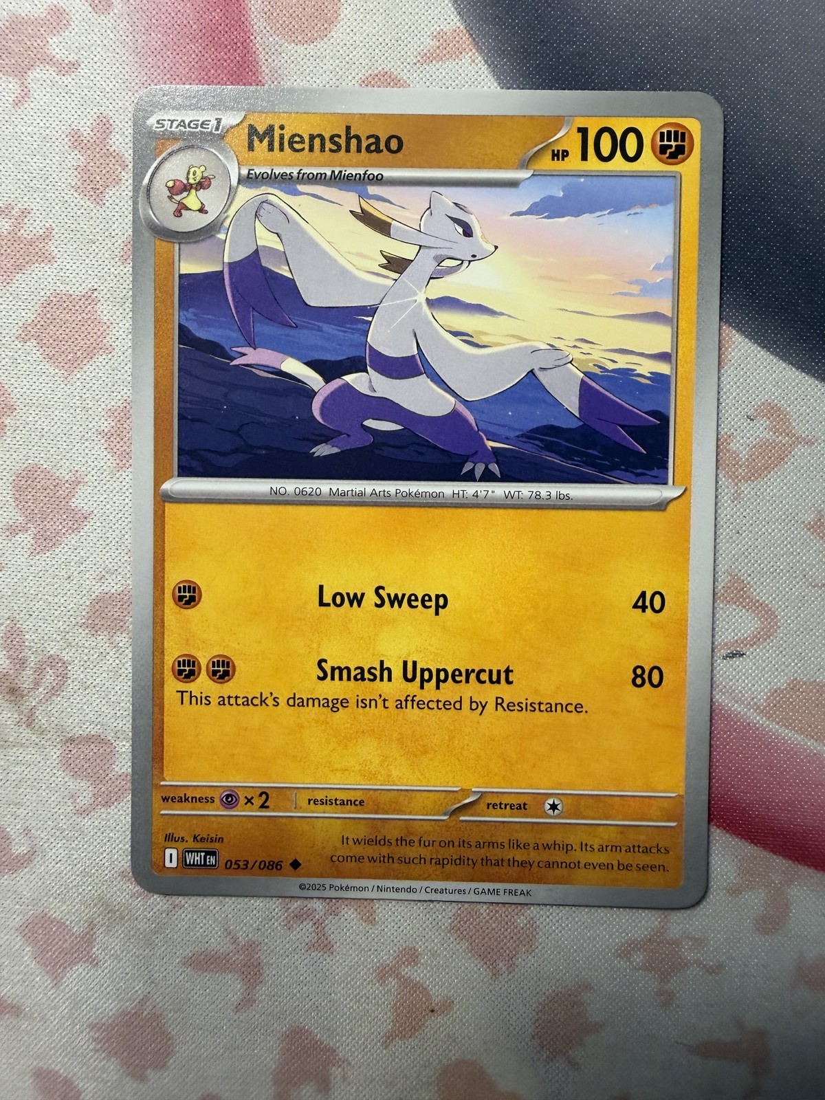 Mienshao Uncommon SV: White Flare 053/086 NM English Pokemon Card