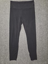 Athleta Leggings Womens Medium Black High Rise Yoga Pants Activewear Gym Logo