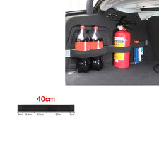 Car Trunk Elastic Mesh Storage Net Seat Back Organizer Fixed Strap Interior