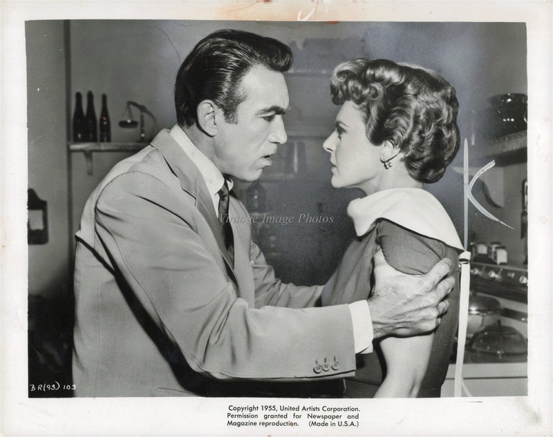 1955 Anthony Quinn Anne Bancroft Kitchen Confrontation Photo 8X10