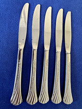 Lot Of 5 Oneida Distinction Deluxe Spring Glen Stainless Dinner Knives