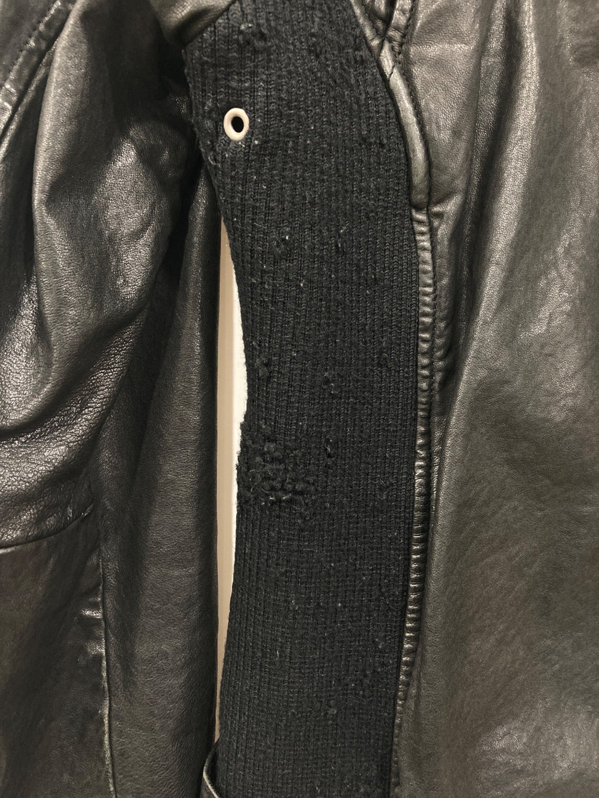 Varde77 Leather Sheepskin Jacket Made in Japan Men's Size S Black product detail photo 9