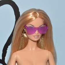 Barbie Pinkish Purple Retro Shutter Slot Sunglasses Shades Sun Glasses Accessory