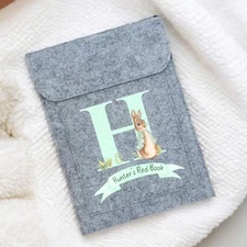 Personalised Green Initial Unisex Red Book Folder