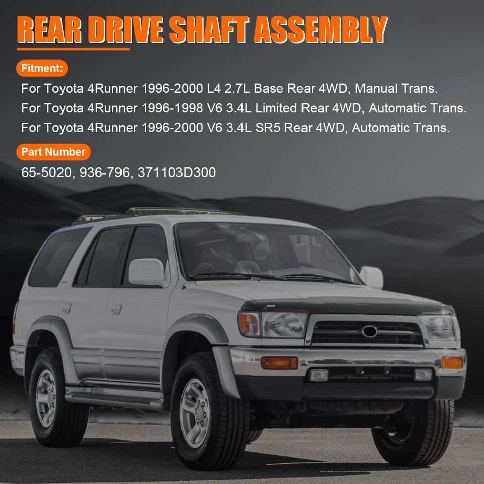 OEM Rear Drive Shaft Assembly For 1996-2000 Toyota 4Runner 3.4L 4WD 371103D300 Foto 2 de 4