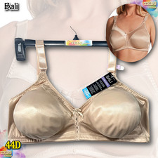 NWT Bali Women's 44D Double Support Tailored Lace T-Shirt Wireless Bra DF3820