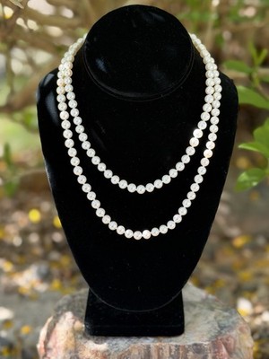 Pearl Sterling Silver 925 Justin Von der Fehr 34½'' Necklace