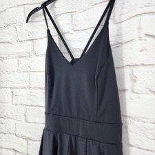 Halara Breezeful Backless Pockets Wide Leg Quick Dry Resort Black Slip Medium