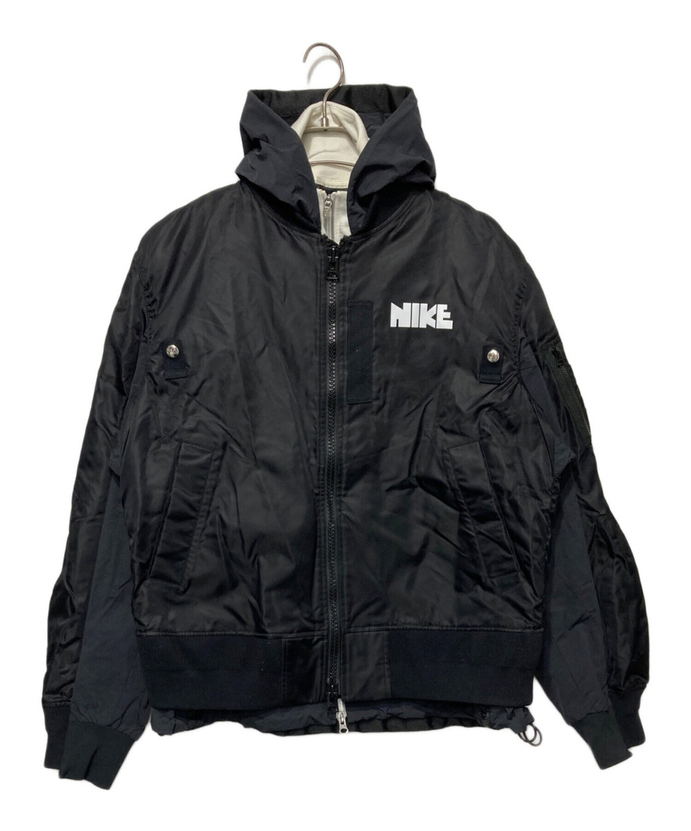 NIKE × sacai NRG LAYERED JKT/layered jacket Size: L Black NIKE × sacai NRG LAYERED JKT/layered jacket Size: L Black