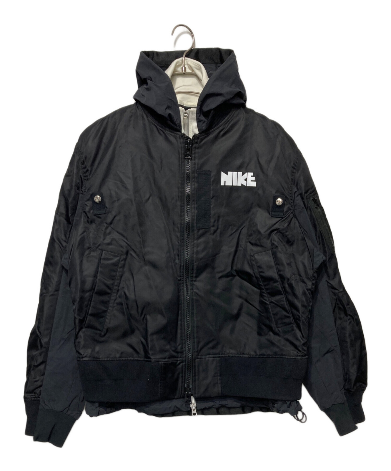 NIKE × sacai NRG LAYERED JKT/layered jacket Size: L Black NIKE × sacai NRG LAYERED JKT/layered jacket Size: L Black