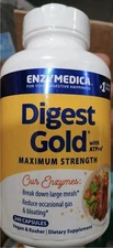 Enzymedica Digest Gold Max Strength w/ ATPro - 240 Caps, Exp 3/27