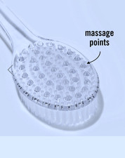 AVON SHIMMERING CRYSTAL SHOWER 14" L BRUSH w/Massage Points New Sold Stock A2