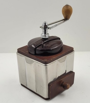 Sehr guter Zustand Vintage französische Peugeot Freres Peuginox Kaffeemühle Edelstahl/Bakelit