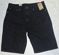 NWT Levi's 469 Loose Fit Denim Shorts Men s Size 34 - 12 Inch Inseam - Black