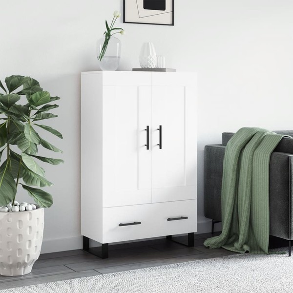 Highboard Weiß 69,5X31X115 Cm Holzwerkstoff-image