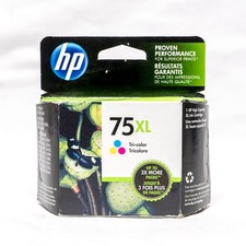 Genuine HP 75XL Tri Color HIGH YIELD Ink Cartridge CB338WN NEW SEALED- FREE SHIP