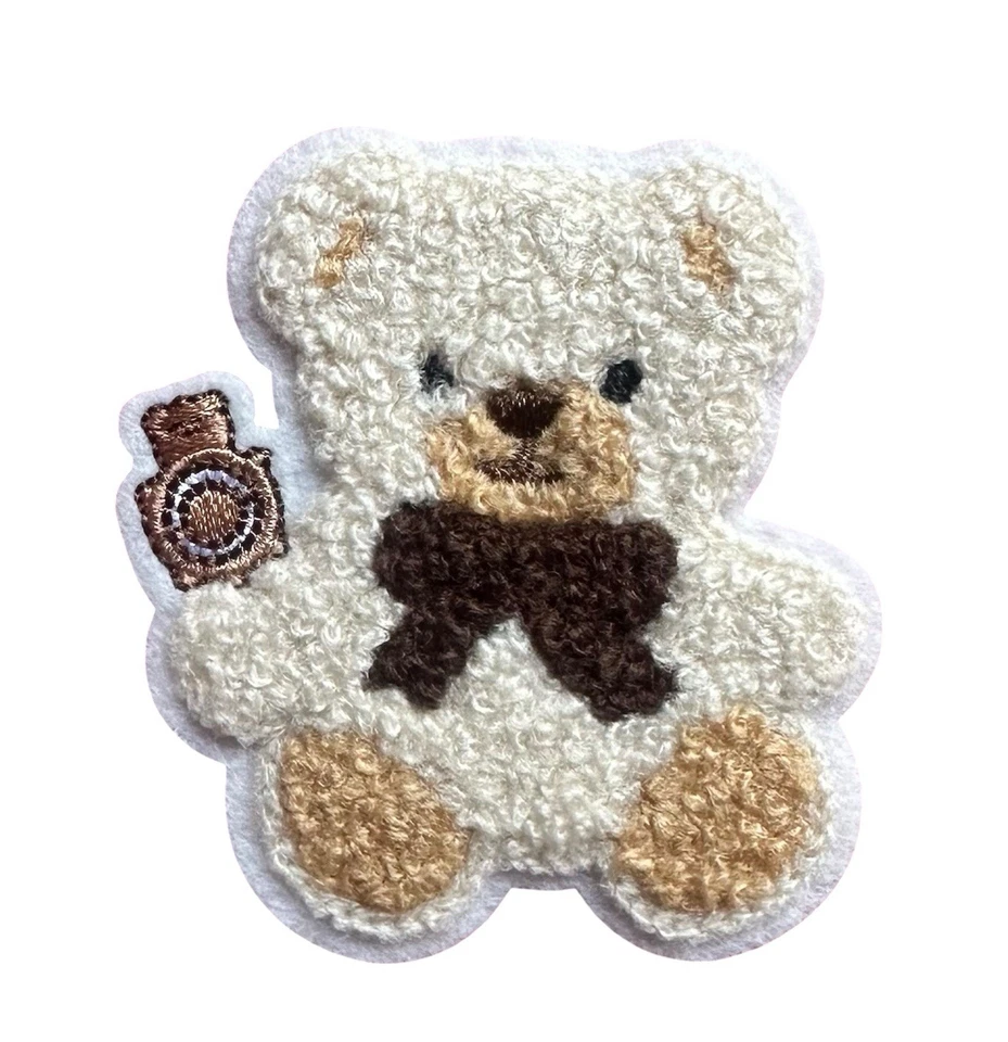 Bear Embroidery iron on patch sticker applique 2 + 3/4 x 2+1/2 inch - Image 2 of 3