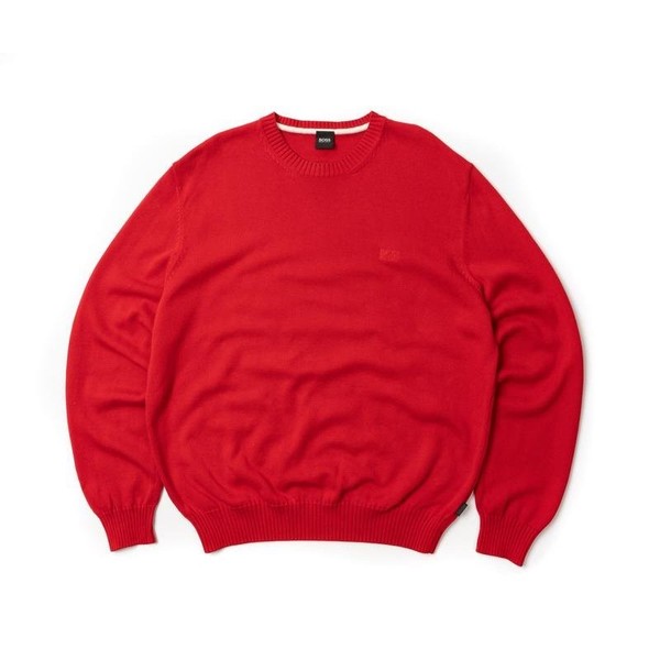 Men Hugo Boss Sweater Red Cotton 38 / M / 46