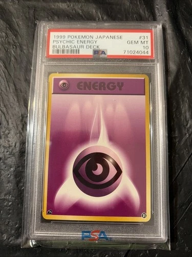 1999 Pokemon Japanese Psychic Energy #31 Bulbasaur Deck PSA 10 GEM MINT