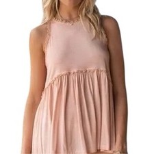 POL Daydreamer Pink Sleeveless Mini Dress or Tank Top Size S (PTP 17”)