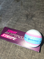 TaylorMade Tour Response Stripe Urethane Golf Ball White/Pink
