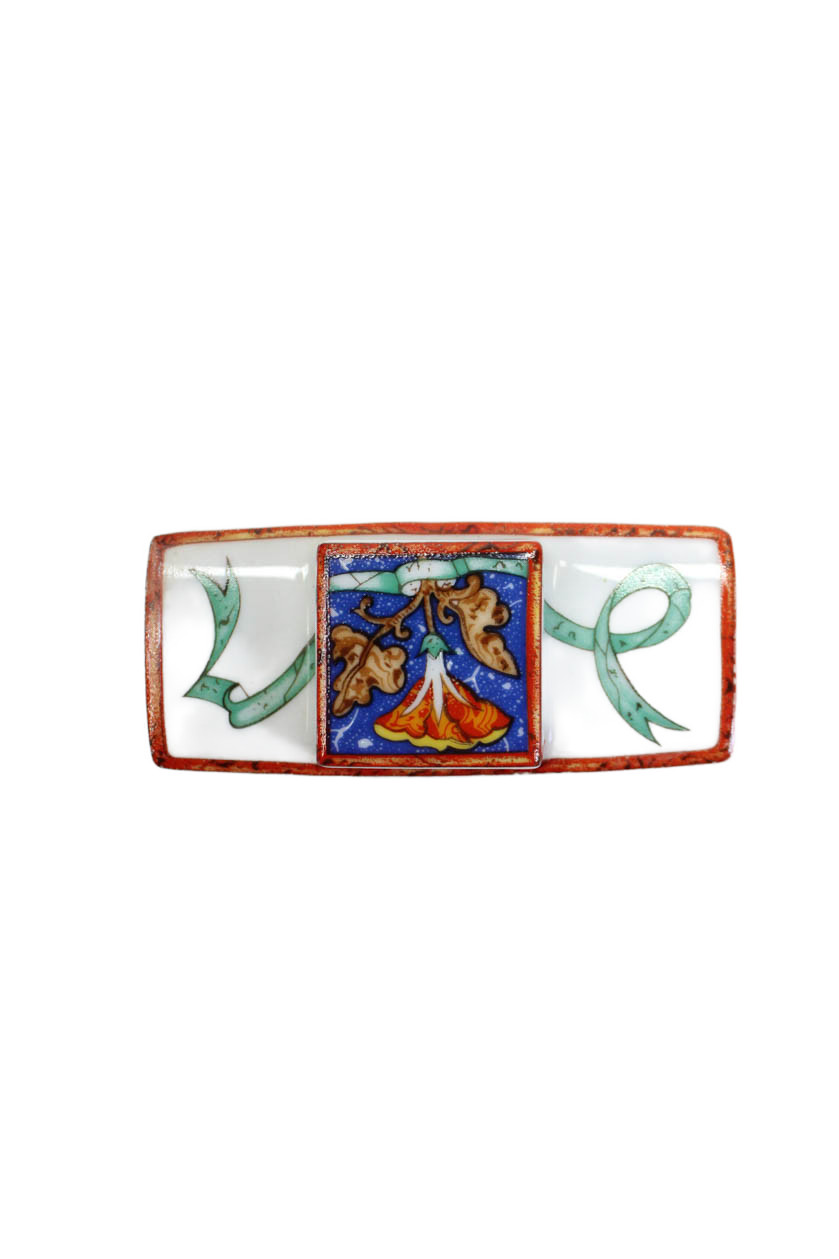 Hermes Marqueterie De Pierres d'Orient et d'Occident Sugar Bowl Set of 2 Blue 4" thumbnail 5