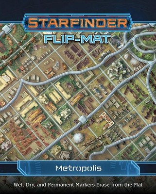 Starfinder Flip-Mat: Metropolis by Damien Mammoliti (English) Paperback Book