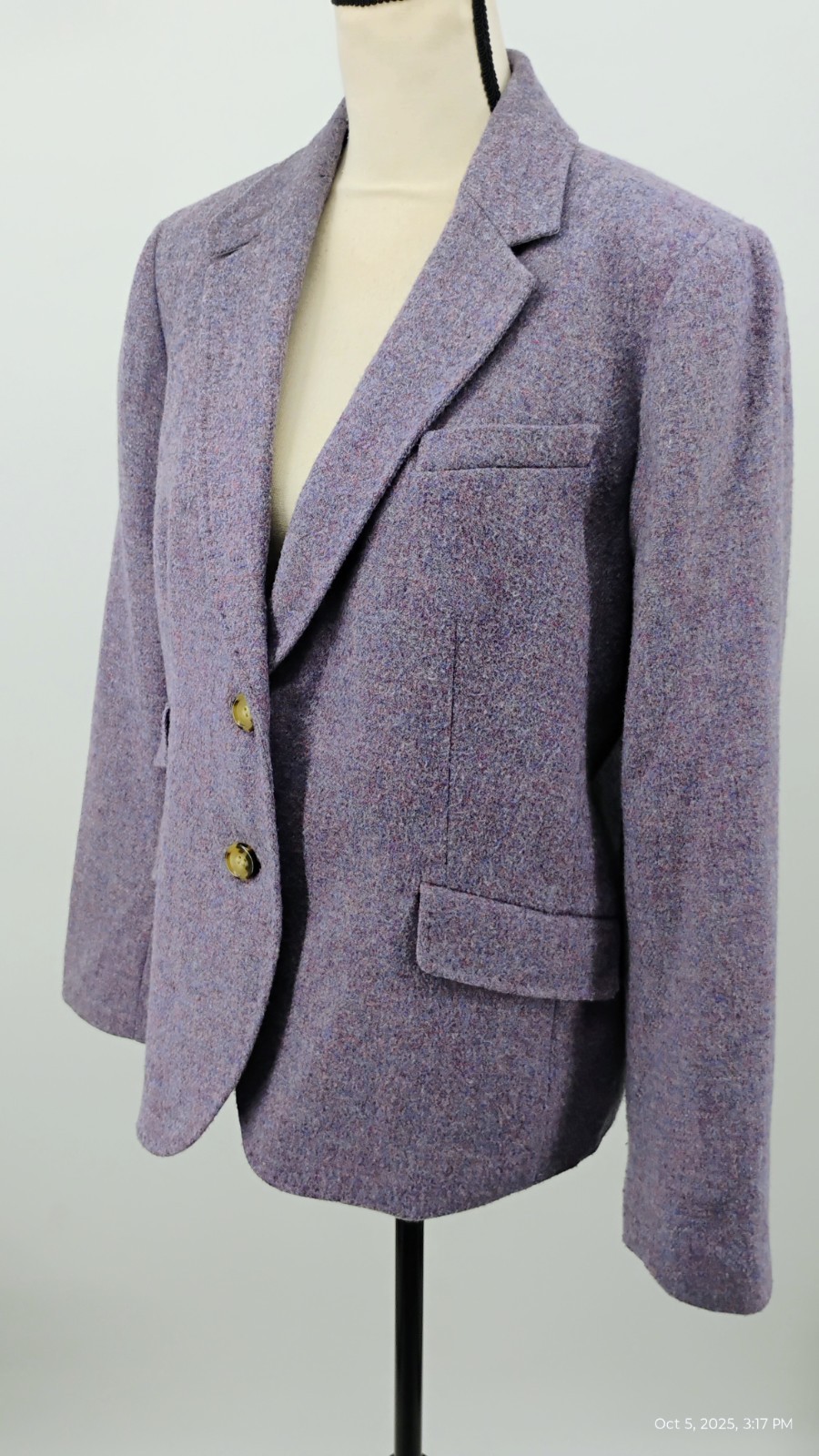 Talbots Wool Blend Blazer 2 Button Jacket Purple … - image 7